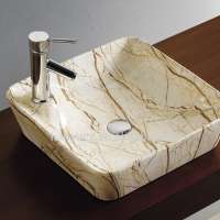 HY8005D1 Decorated bathroom ceramic stone color wash basin