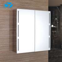 Hot sale Big storge LED mirror cabinet with warm and cold light