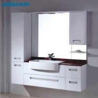 Factory wholesale bathroom cabinet single basin cheap bathroom vanity cabinet in white