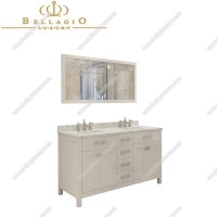 2019 new 60 inch Double basin Modern Bathroom Vanity, Solid wood frame cabinet,American style furniture