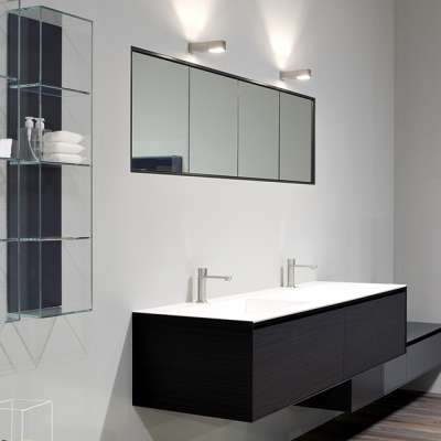 New Arrival Modern Italian Design Bathroom Mirror Cabinet With LED Lights